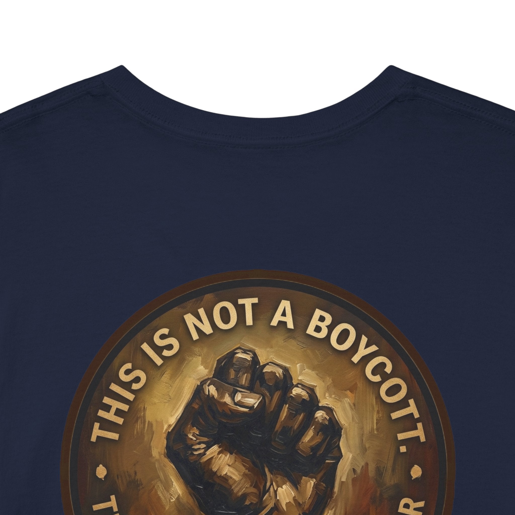 Jesus Portrait Tee with 'This Is Not A Boycott — This Is A Wealth Transfer' Back Emblem