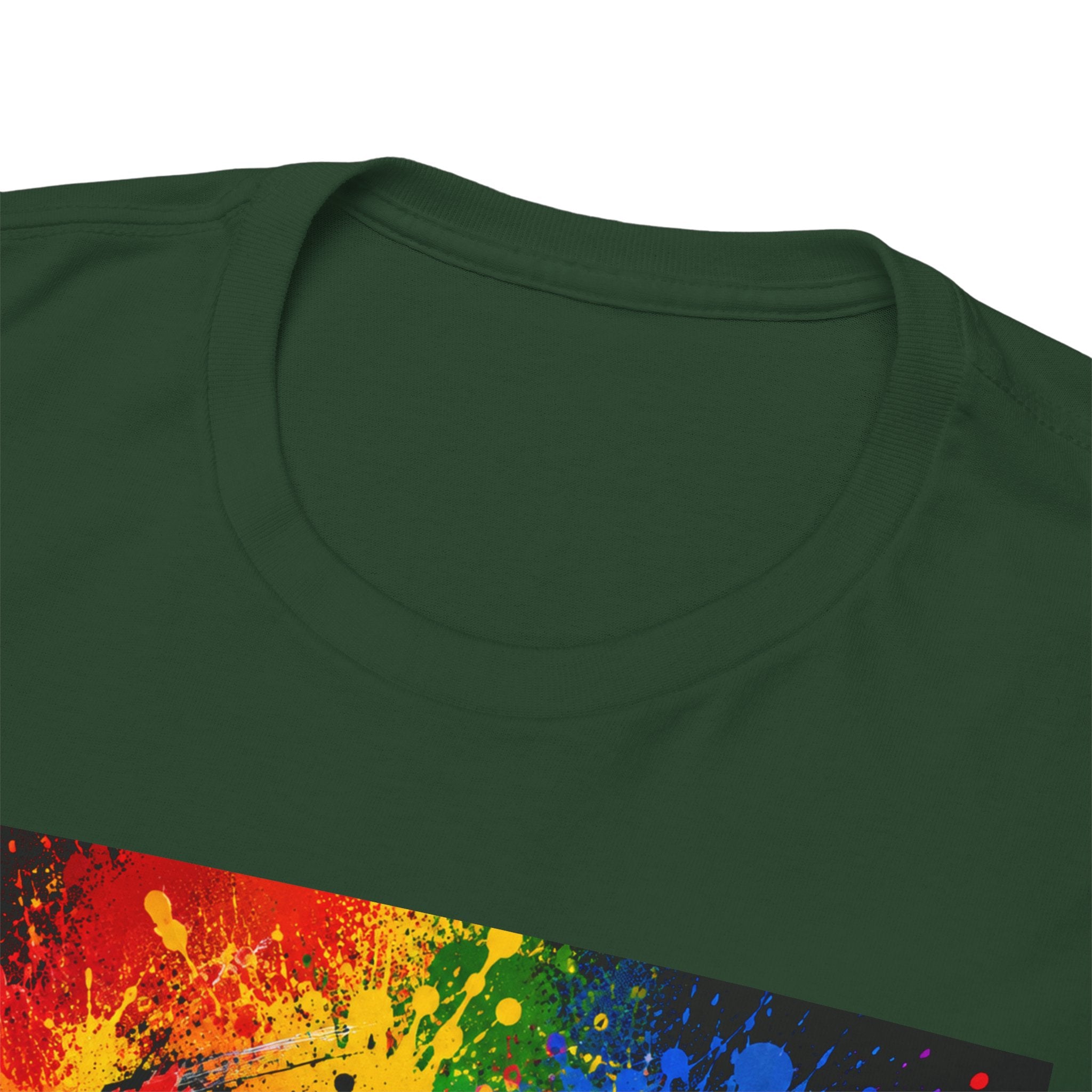 Wealth Transfer T-Shirt — Rainbow Graffiti Design (Back Fist Emblem)