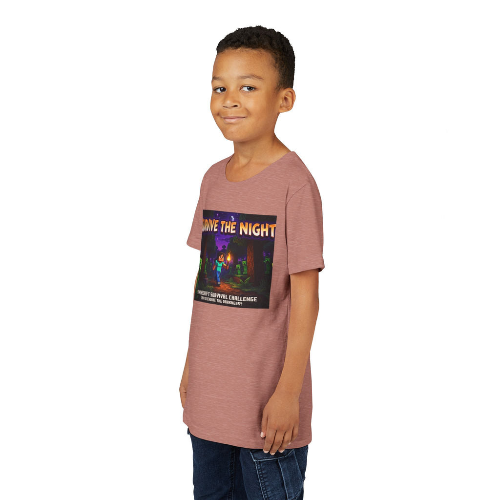 Survive the Night Youth Tee — Glowing Creeper Night Gamer Shirt