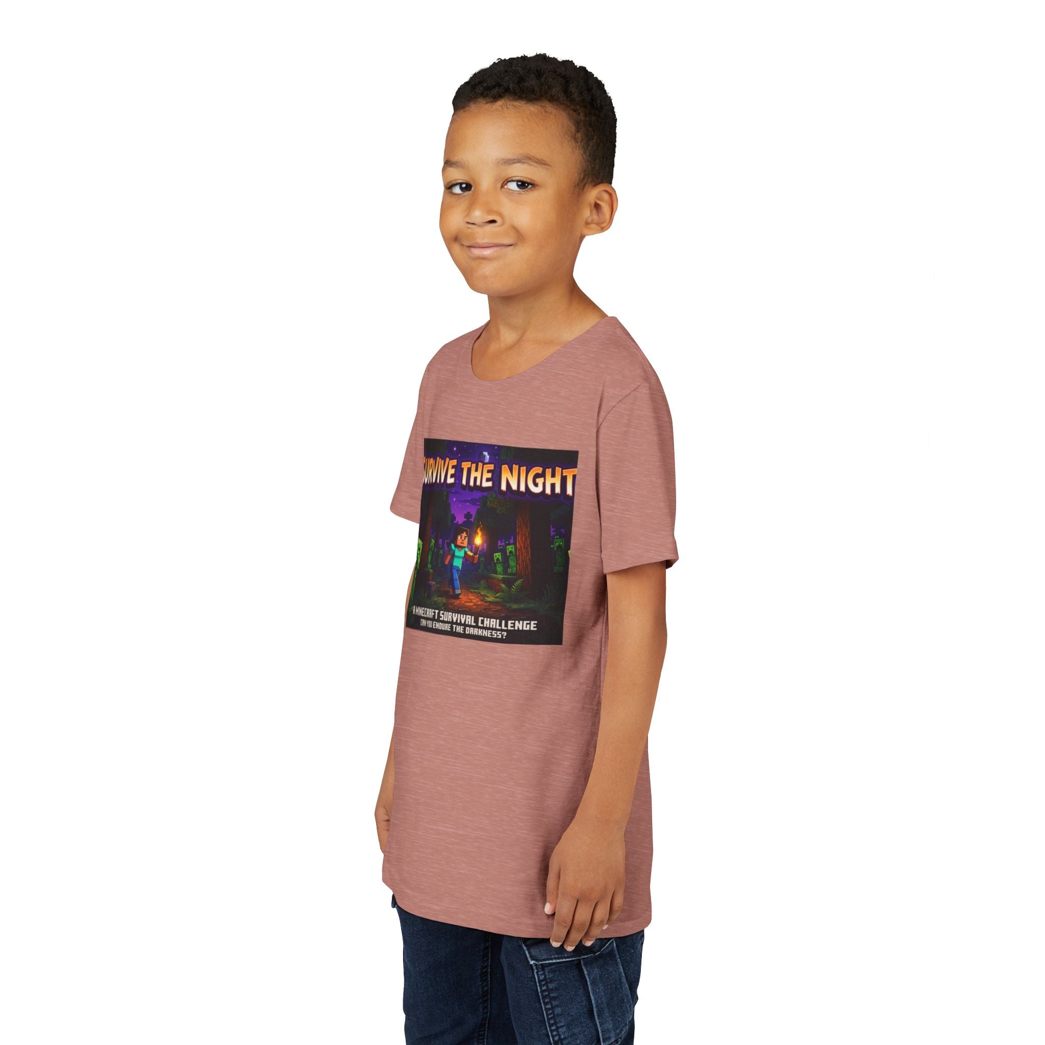 Survive the Night Youth Tee — Glowing Creeper Night Gamer Shirt