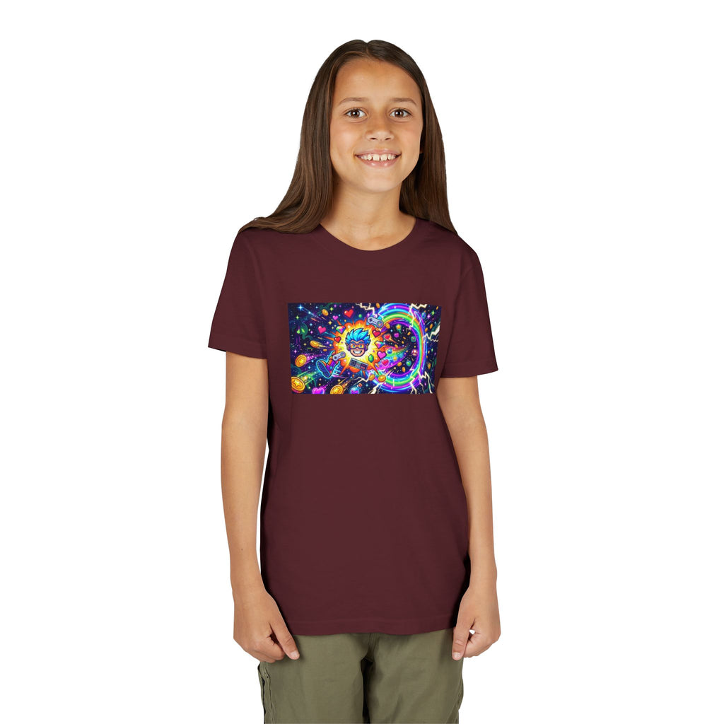 Kids Gaming Tee — Neon Rainbow Portal Gamer Shirt
