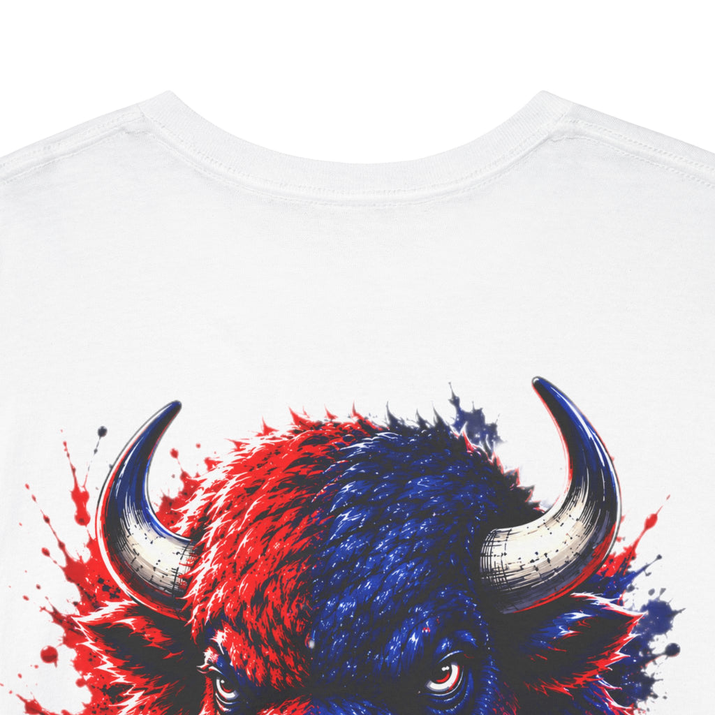 Howard University Buffalo Spirit Tee — HU Bison Red & Blue Campus Shirt