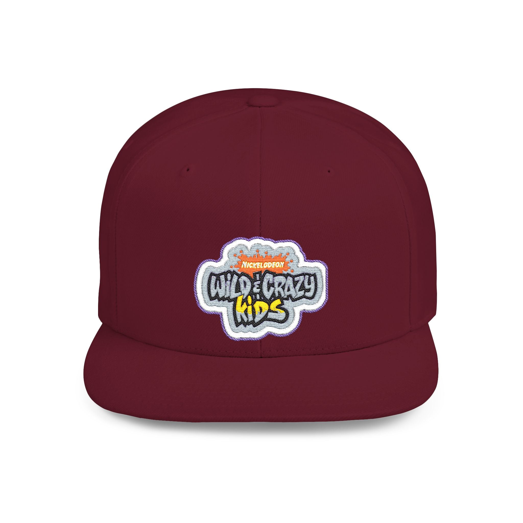 Flat Bill Snapback Hat — 'Neighborhood Vibes' Embroidered Patch Cap