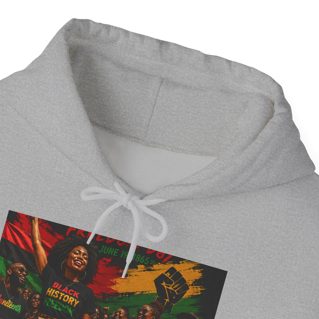 Juneteenth Celebration Hoodie — Juneteenth 1865 Freedom Retro Graphic Hooded Sweatshirt