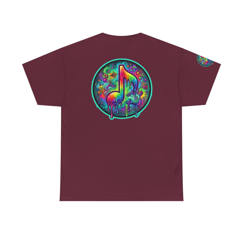 Music Vibes Tee — “They Want Our Rhythm But They Don’t Want Our Blues” Psychedelic Drip Note T-Shirt