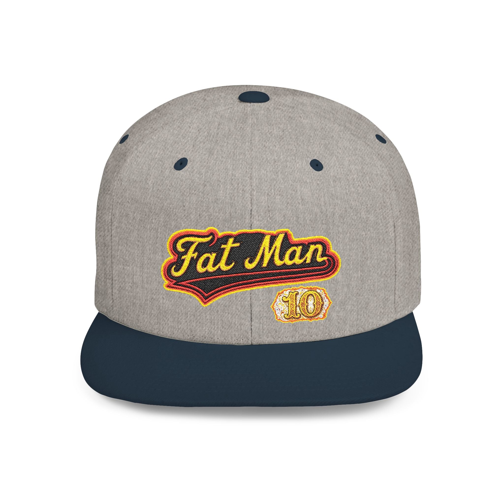 Snapback Hat — Embroidered “Fat Man” Vintage Script Cap