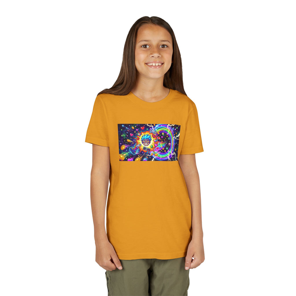 Kids Gaming Tee — Neon Rainbow Portal Gamer Shirt