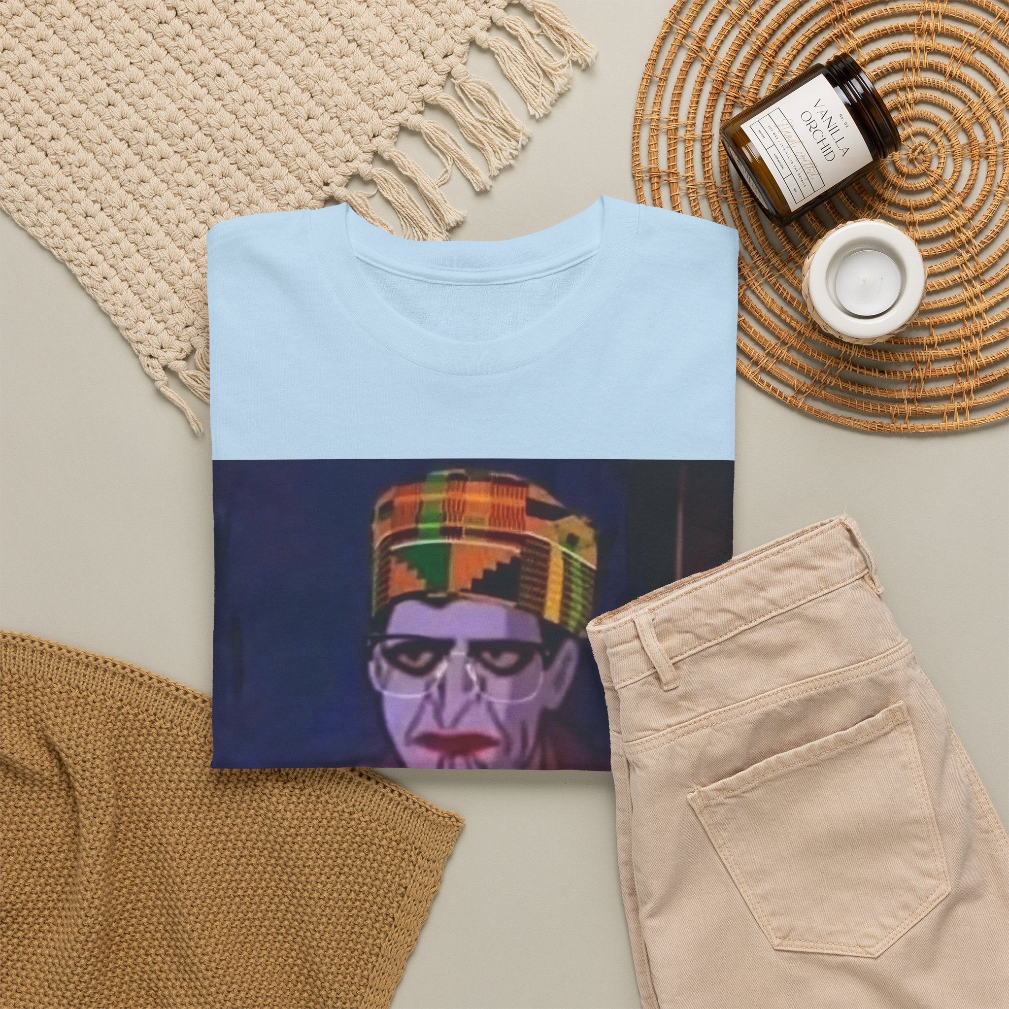 Graphic Tee — Vintage Afrocentric Joker Portrait & Psychedelic Raised Fist Art
