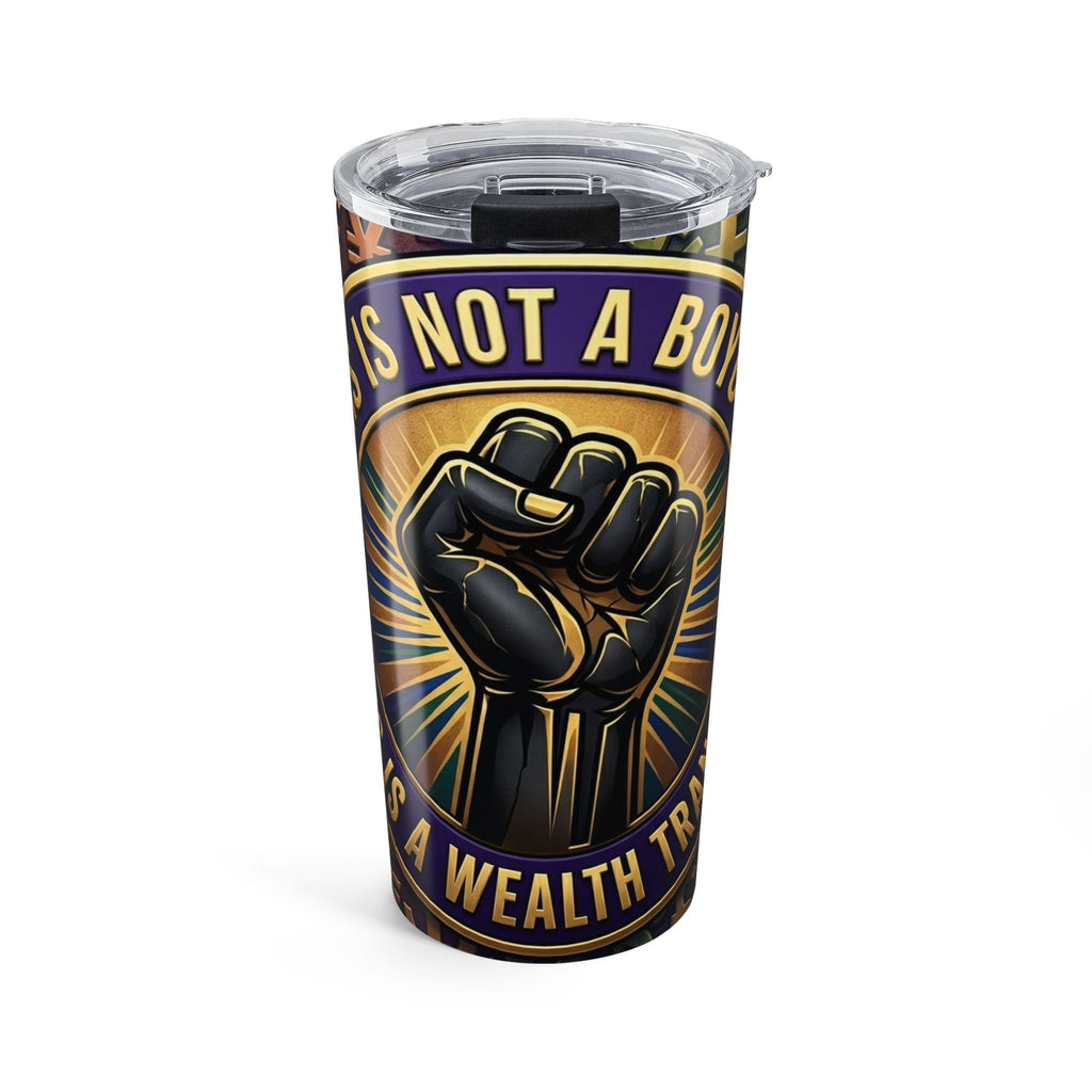 20oz Tumbler — "This Is Not A Box" Black Power Fist Insulated Travel Cup