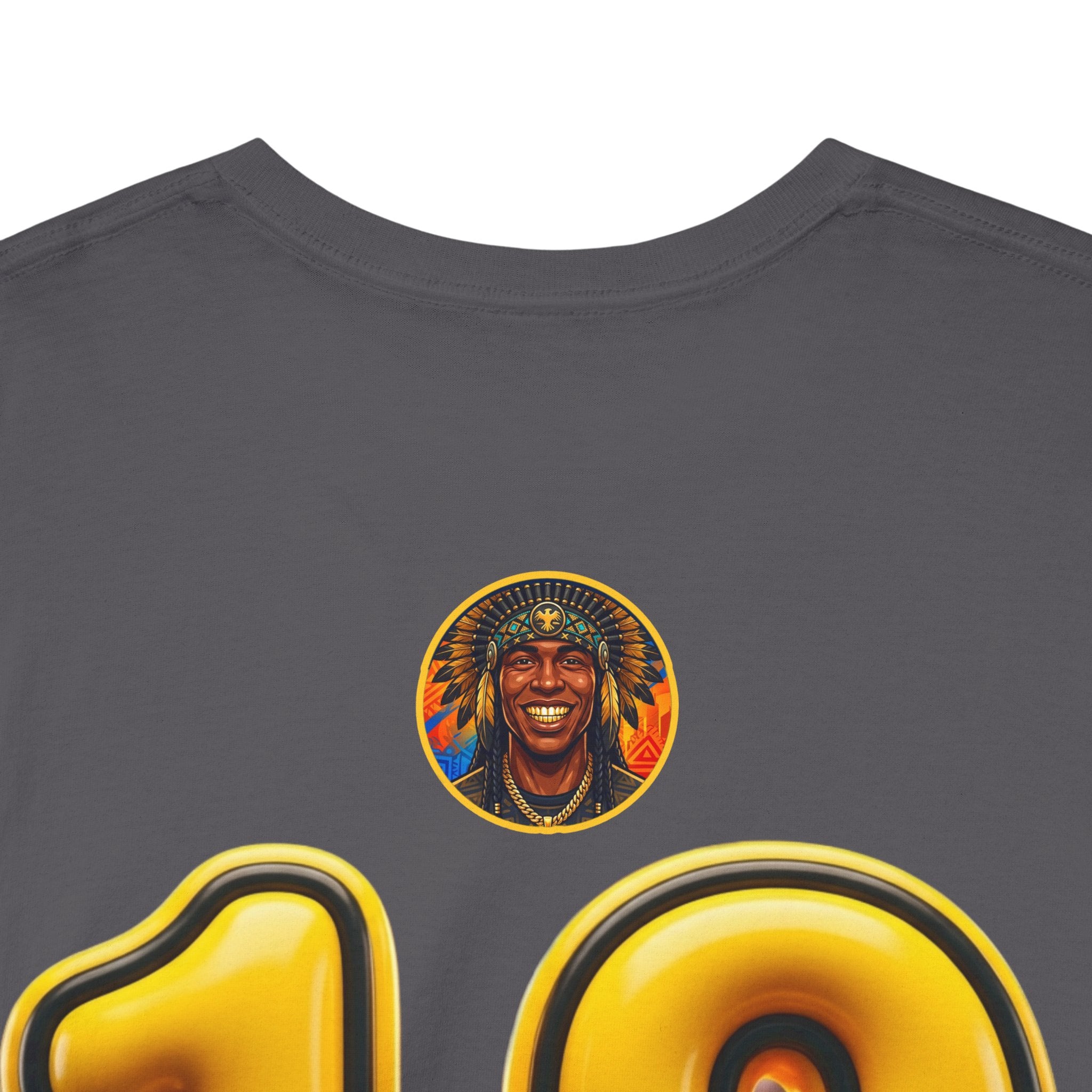 Melanated 19 Graphic Tee — Retro Script Logo & Gold Number Baseball Shirt