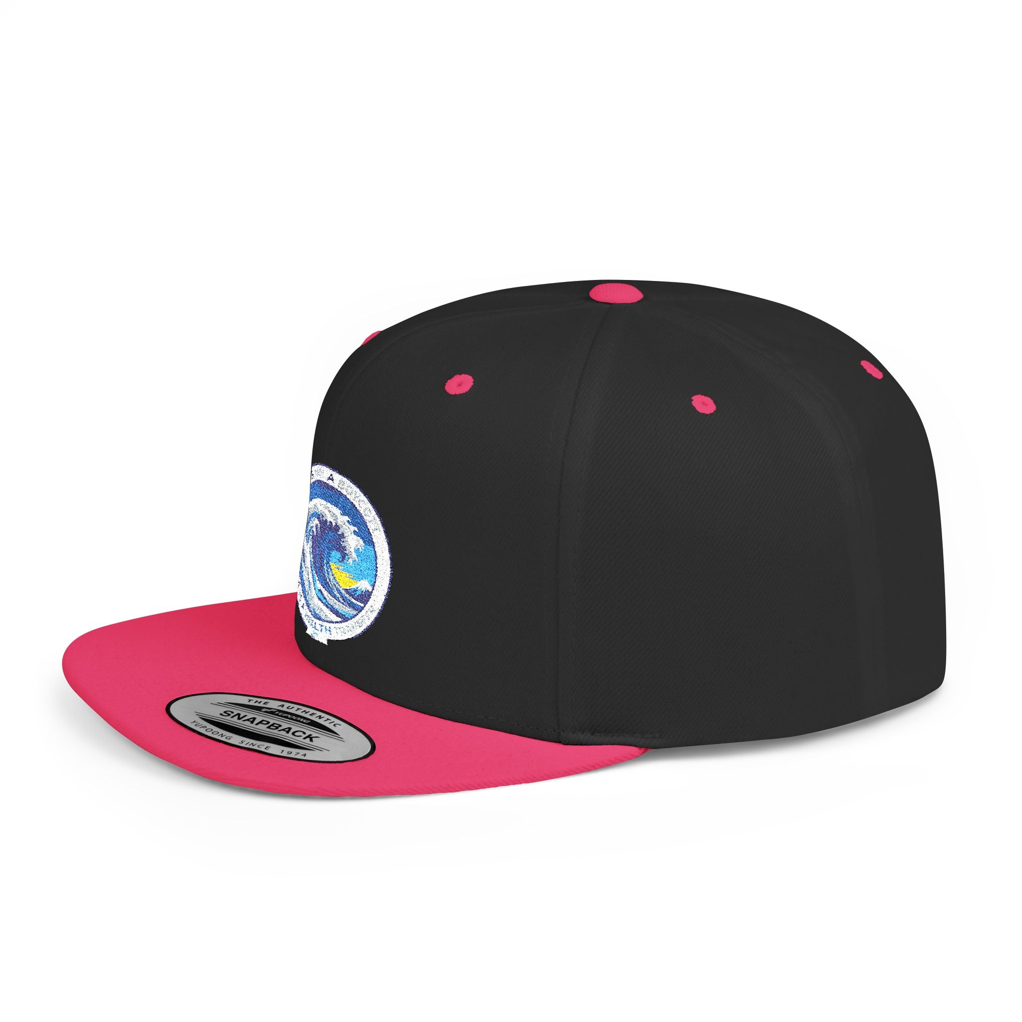 Copy of Reggae Vibes Flat Bill Snapback Hat — Colorful Rasta Music Patch
