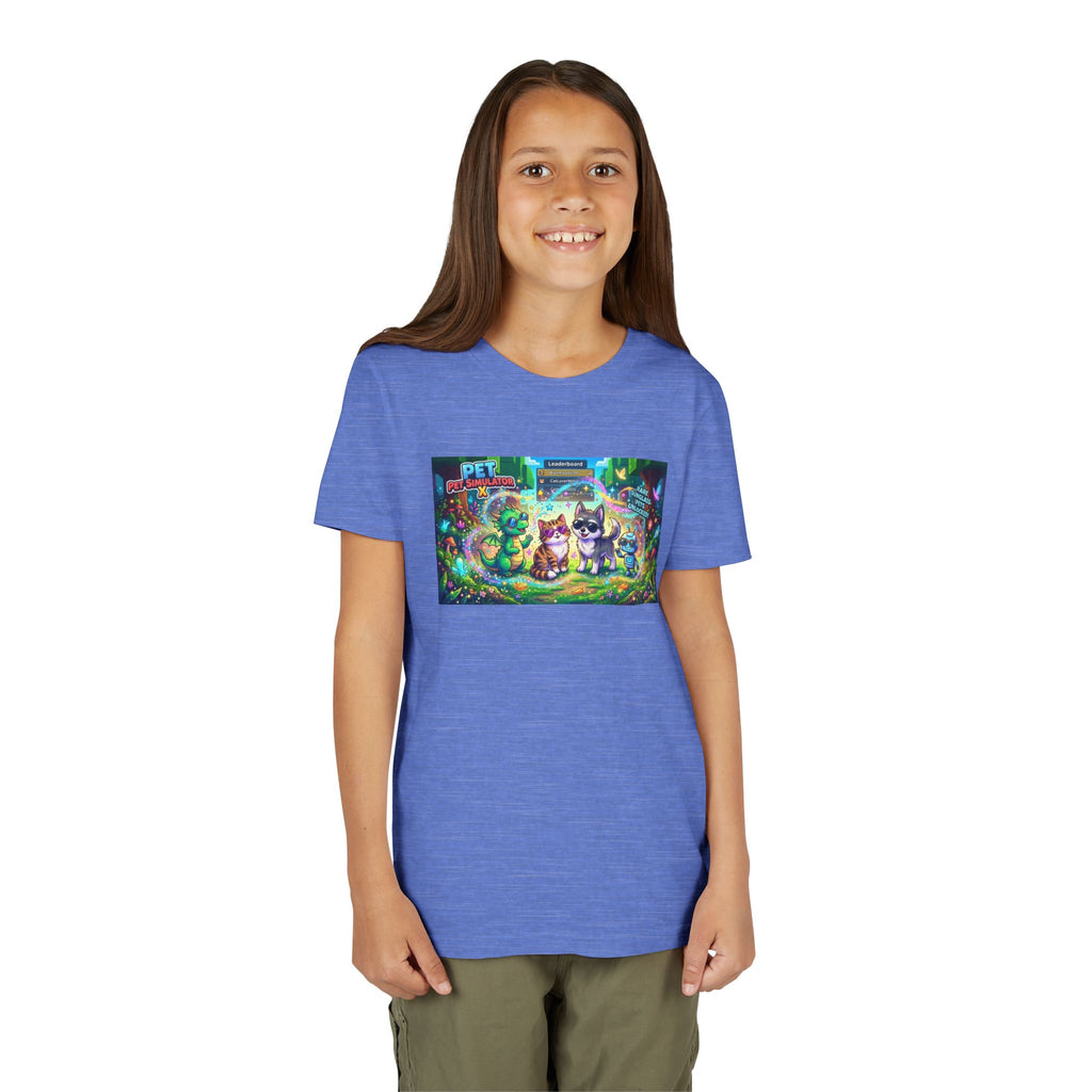 Cute Fantasy Pets Sunglasses Tee — Dragon, Cat, Wolf & Robot Pets