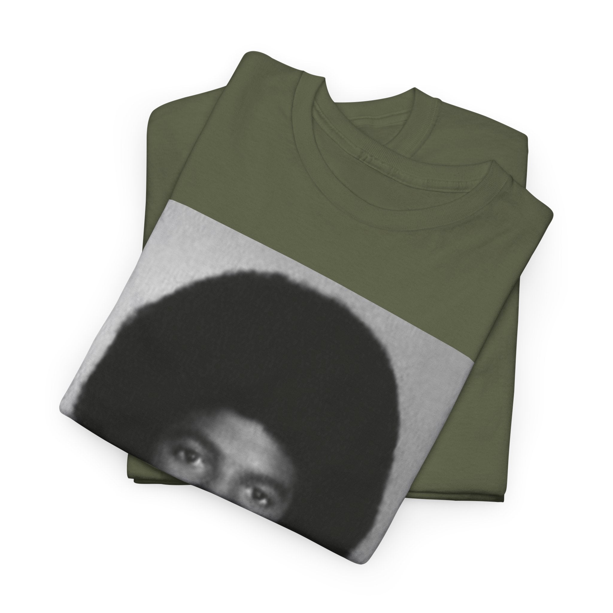 Graphic Tee — Retro Portrait Front with Black Power Fist Back