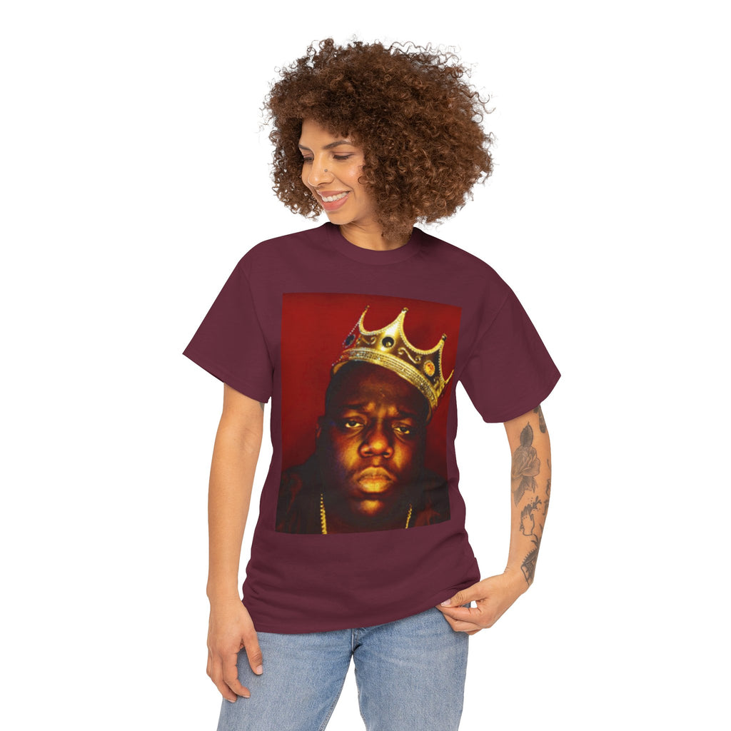 Vintage Crown Portrait Tee — Retro Hip-Hop Photo Graphic T-Shirt
