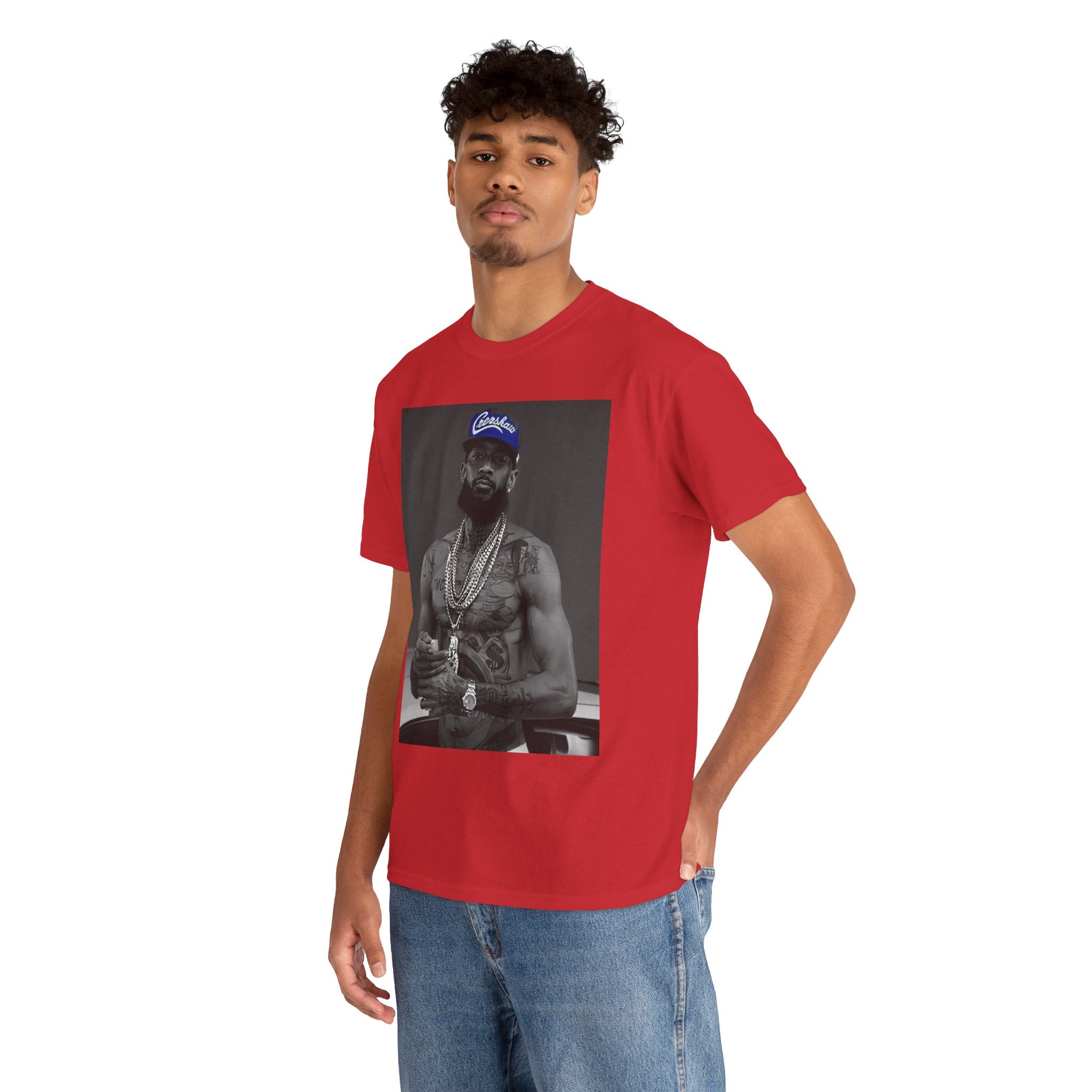 Iconic Rap Legend Photo Tee — Los Angeles Cap Graphic