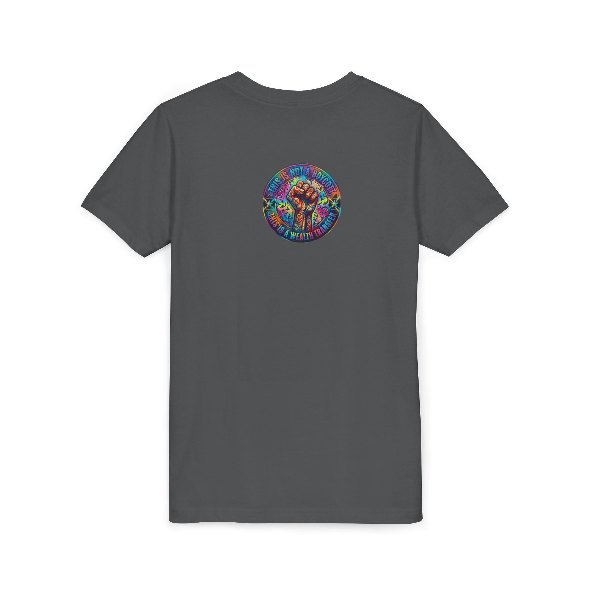 Youth Tee — “BUILD. CREATE. WIN.” Neon Builder City Design