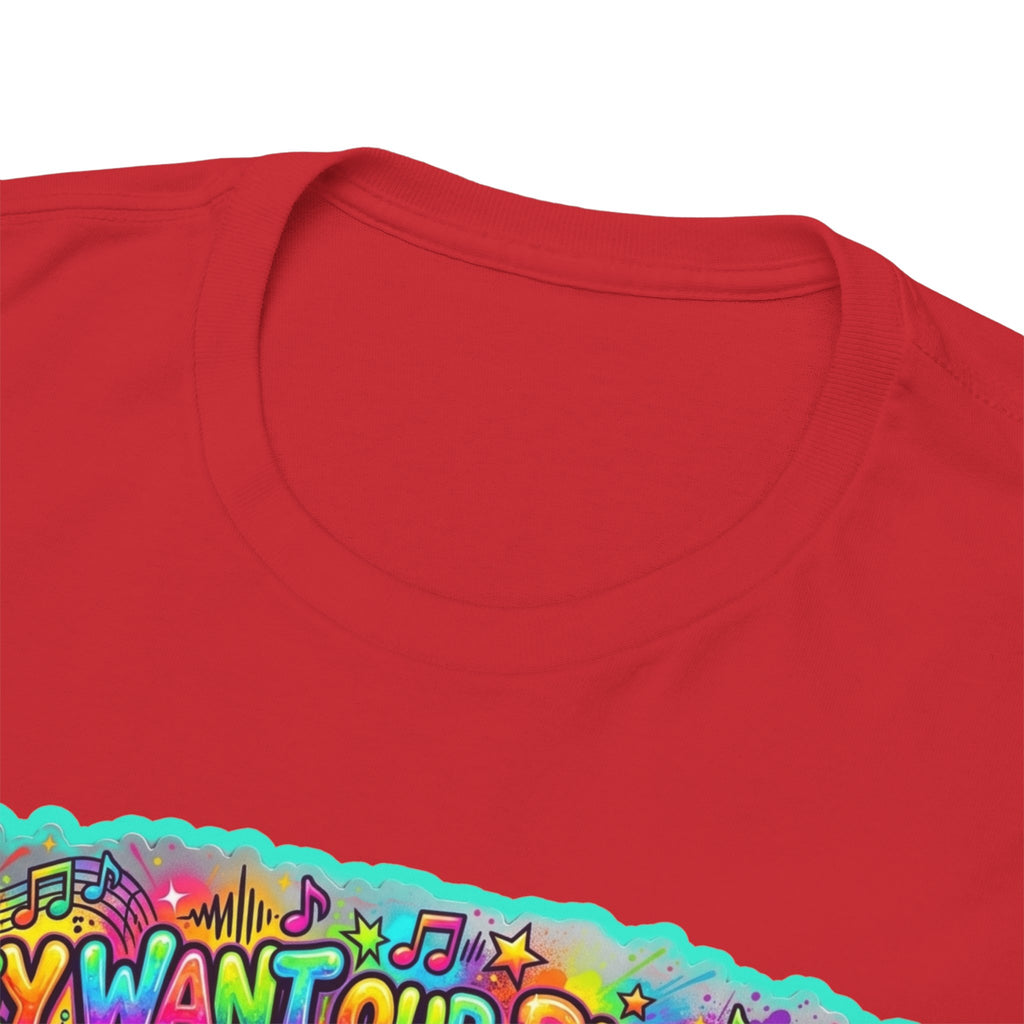 Music Vibes Tee — “They Want Our Rhythm But They Don’t Want Our Blues” Psychedelic Drip Note T-Shirt