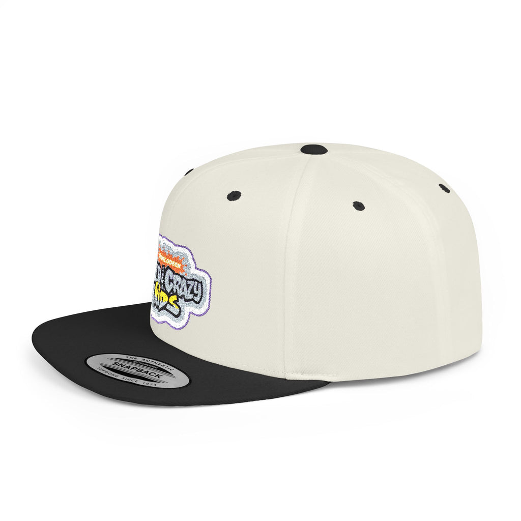 Flat Bill Snapback Hat — 'Neighborhood Vibes' Embroidered Patch Cap