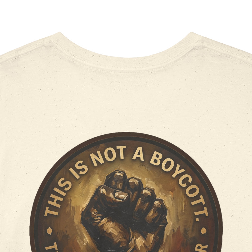 Jesus Portrait Tee with 'This Is Not A Boycott — This Is A Wealth Transfer' Back Emblem