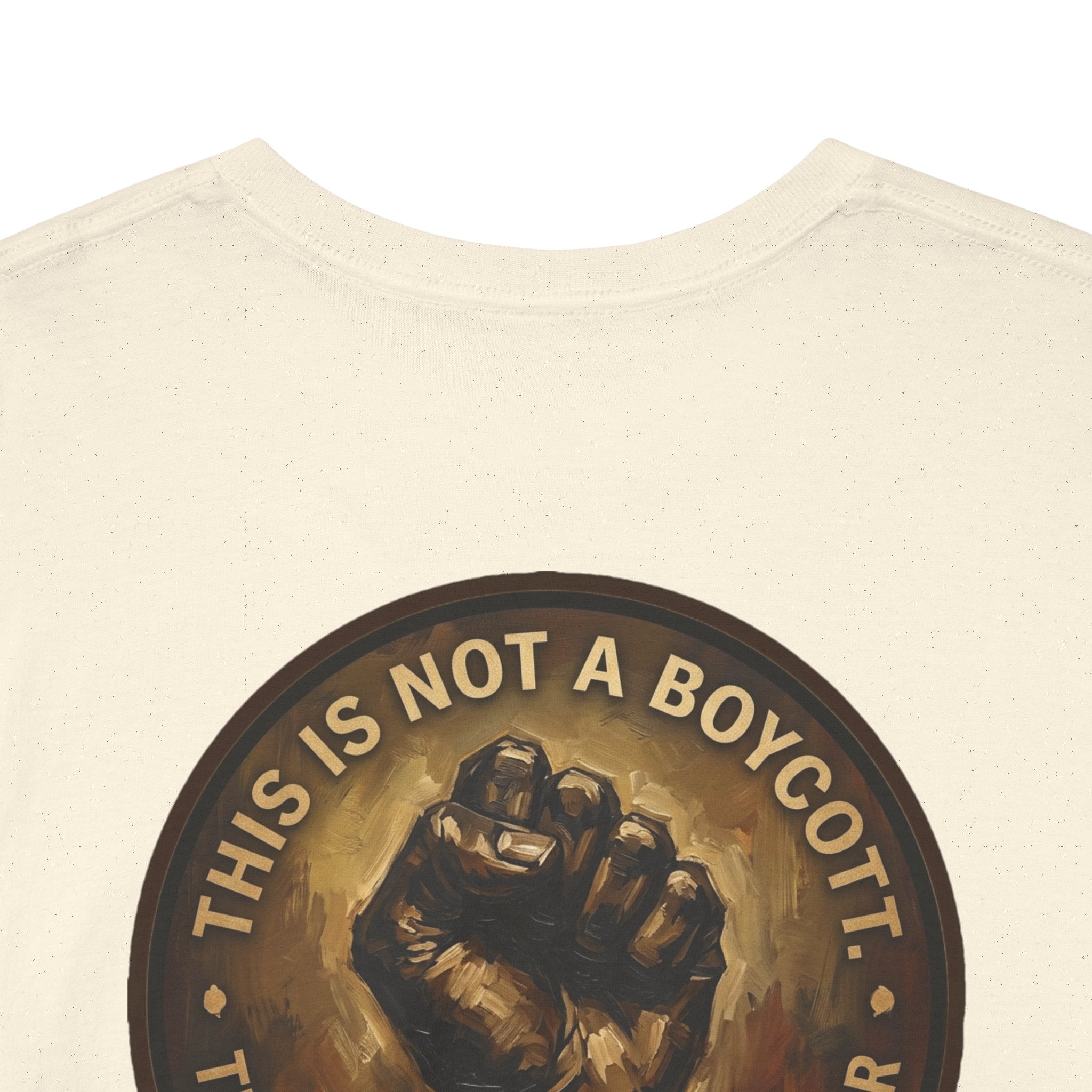 Jesus Portrait Tee with 'This Is Not A Boycott — This Is A Wealth Transfer' Back Emblem