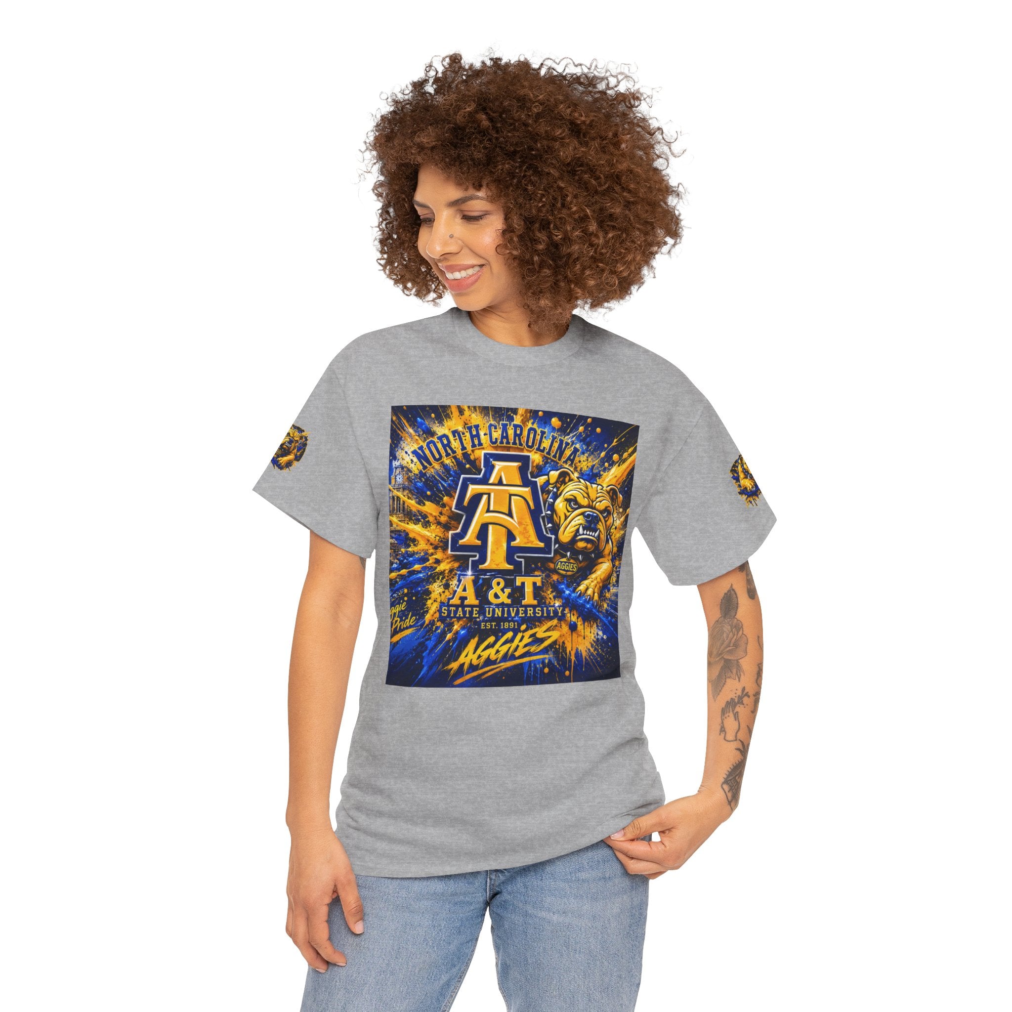 North Carolina A&T Aggies Bulldog T-Shirt — A&T Logo College Tee
