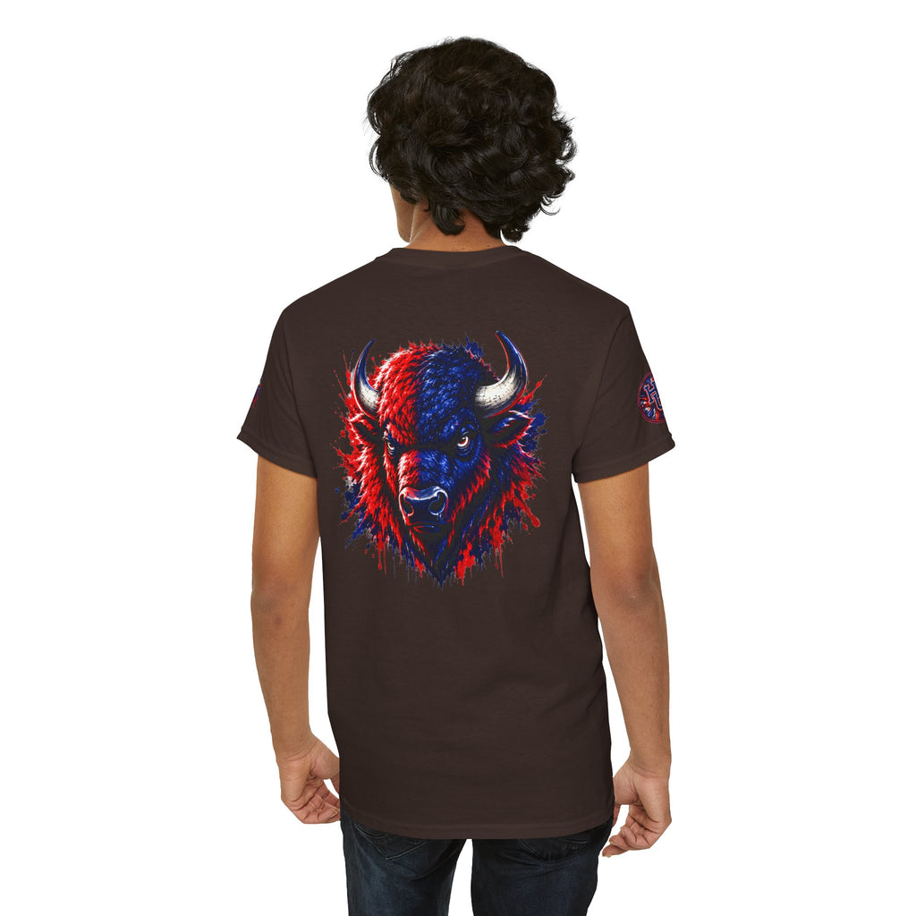 Howard University Buffalo Spirit Tee — HU Bison Red & Blue Campus Shirt