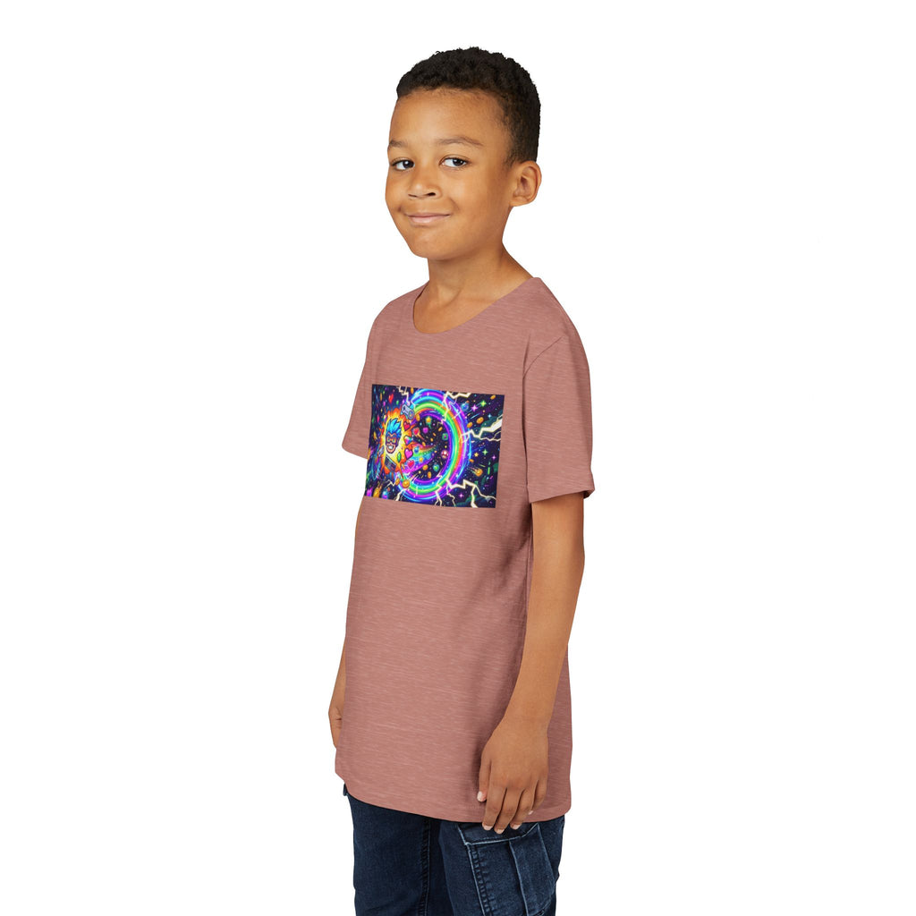 Kids Gaming Tee — Neon Rainbow Portal Gamer Shirt