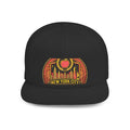 New York City Flat Bill Snapback Hat – Retro Skyline Patch Cap