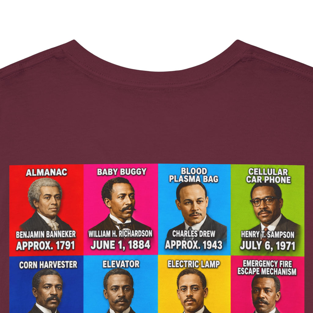 Black inventors Grid T‑Shirt — Colorful Historical Portraits Tee