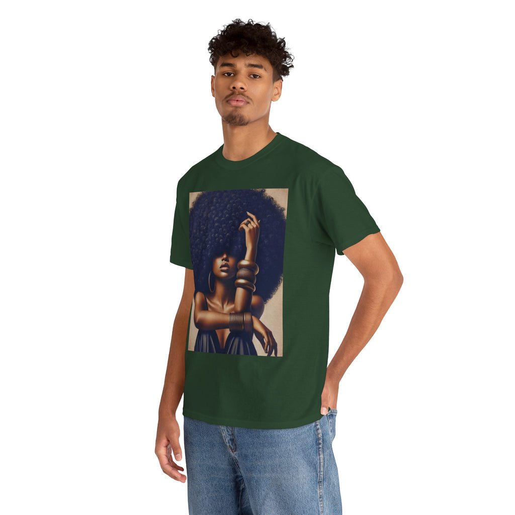 Afro Goddess Portrait Tee — Empowerment Graphic T-Shirt