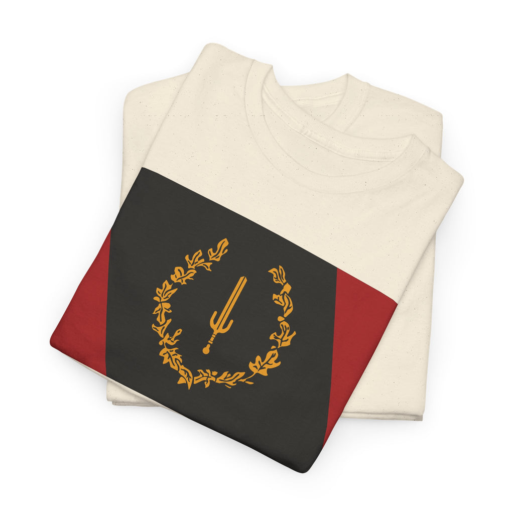 Laurel Trident Tee — Vintage Gold Emblem Graphic T-Shirt