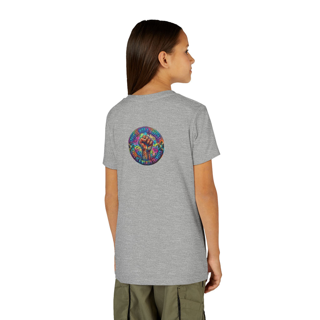Retro Pixel Explosion Youth Tee — Smiling Avatar, Hearts, Gems & Controllers