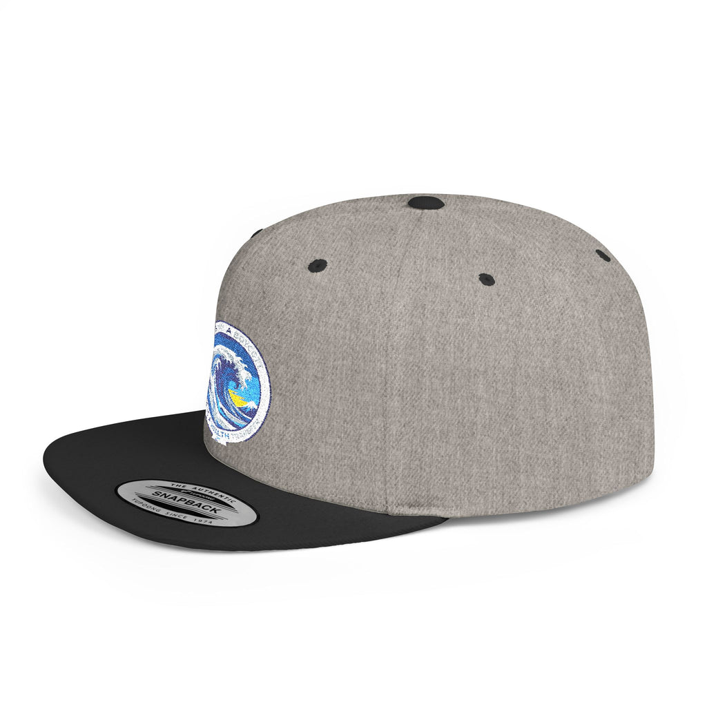 Copy of Reggae Vibes Flat Bill Snapback Hat — Colorful Rasta Music Patch