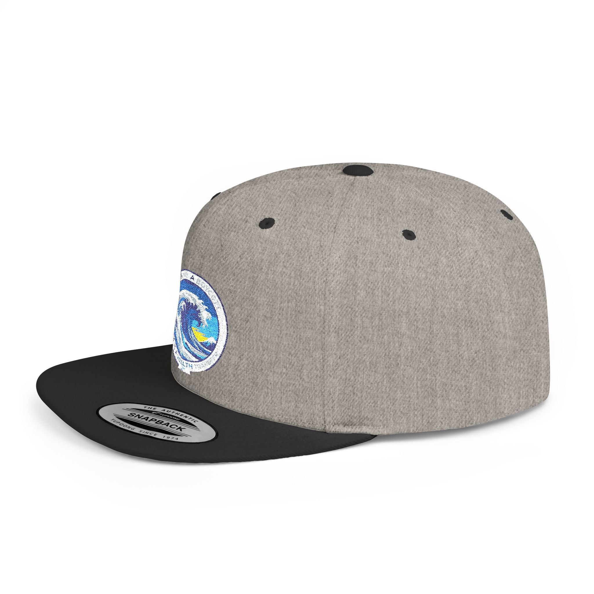 Copy of Reggae Vibes Flat Bill Snapback Hat — Colorful Rasta Music Patch