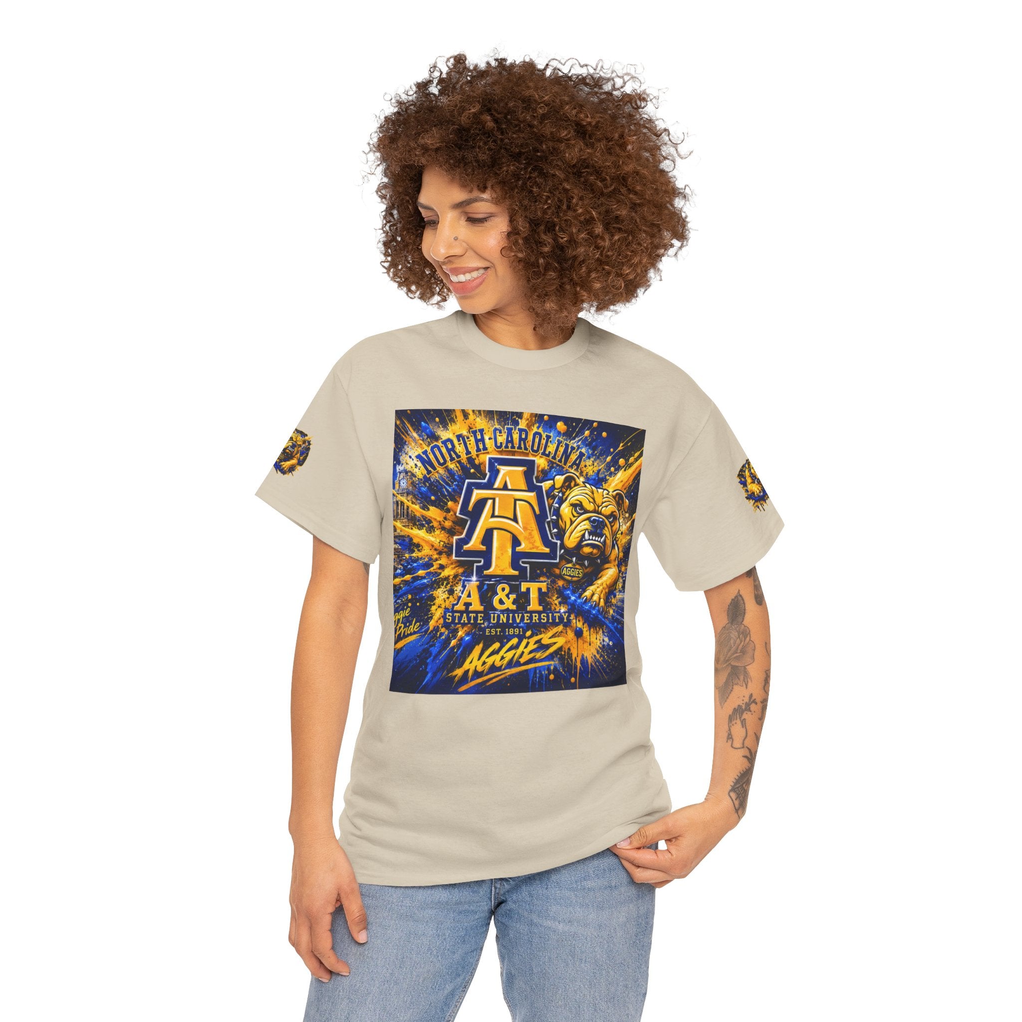 North Carolina A&T Aggies Bulldog T-Shirt — A&T Logo College Tee