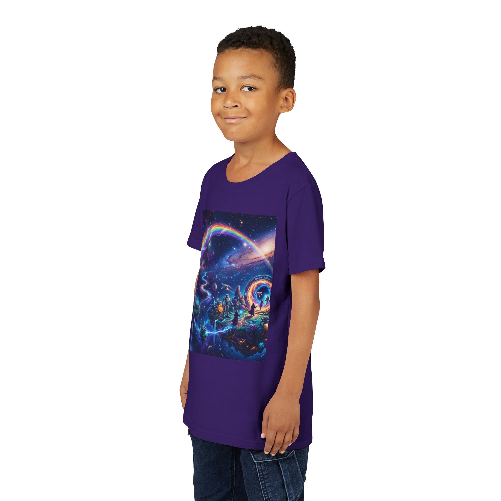 Galaxy Fantasy Youth Tee — Floating Islands, Robots & Magic Portals