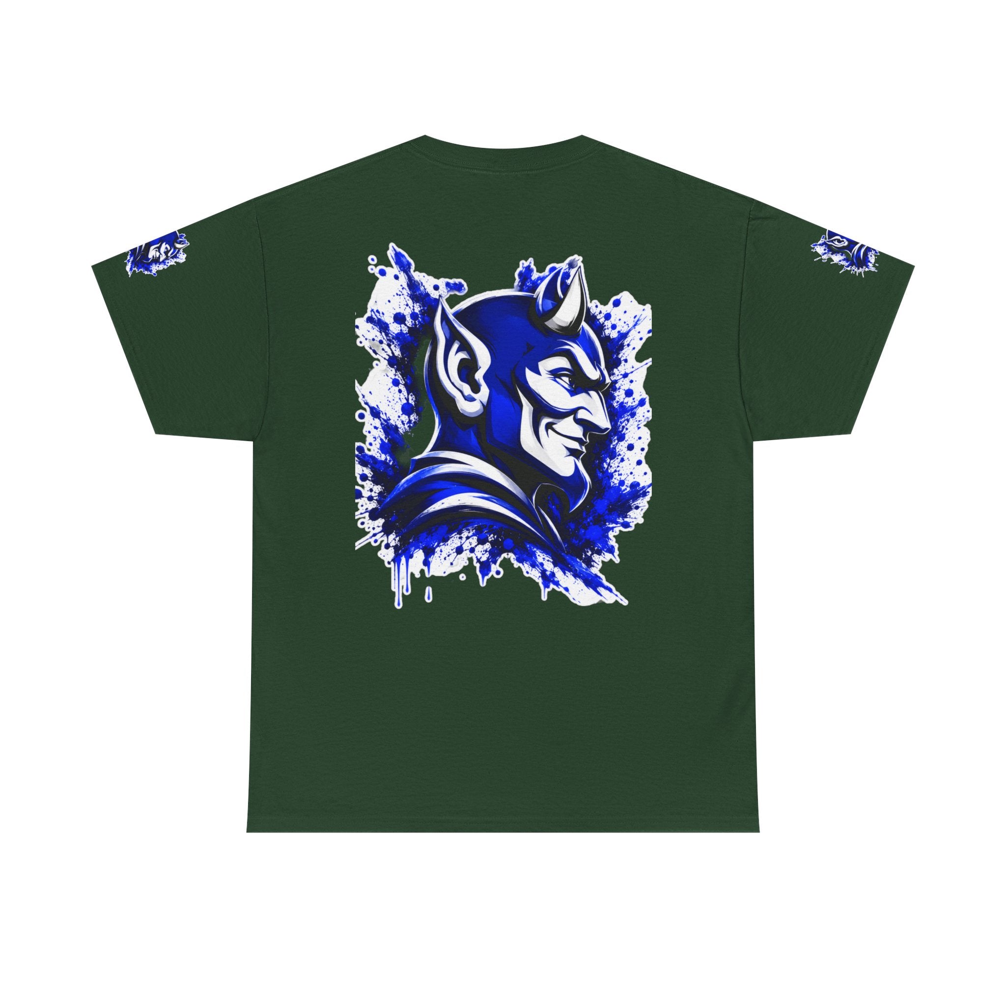 Duke Blue Devils Graphic Tee — Splatter Devil Logo T‑Shirt