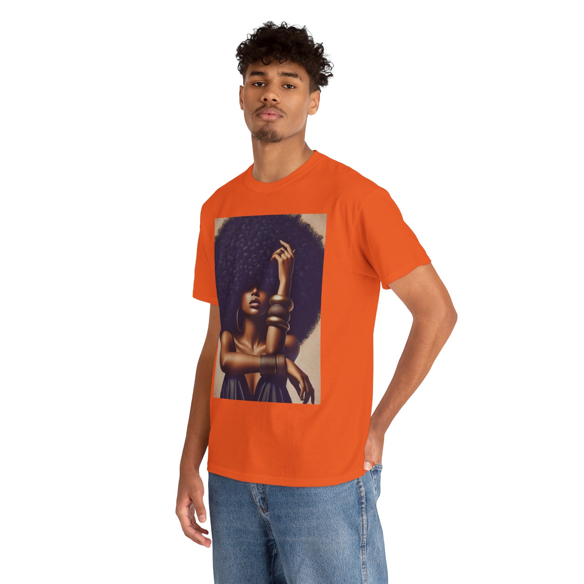 Afro Goddess Portrait Tee — Empowerment Graphic T-Shirt