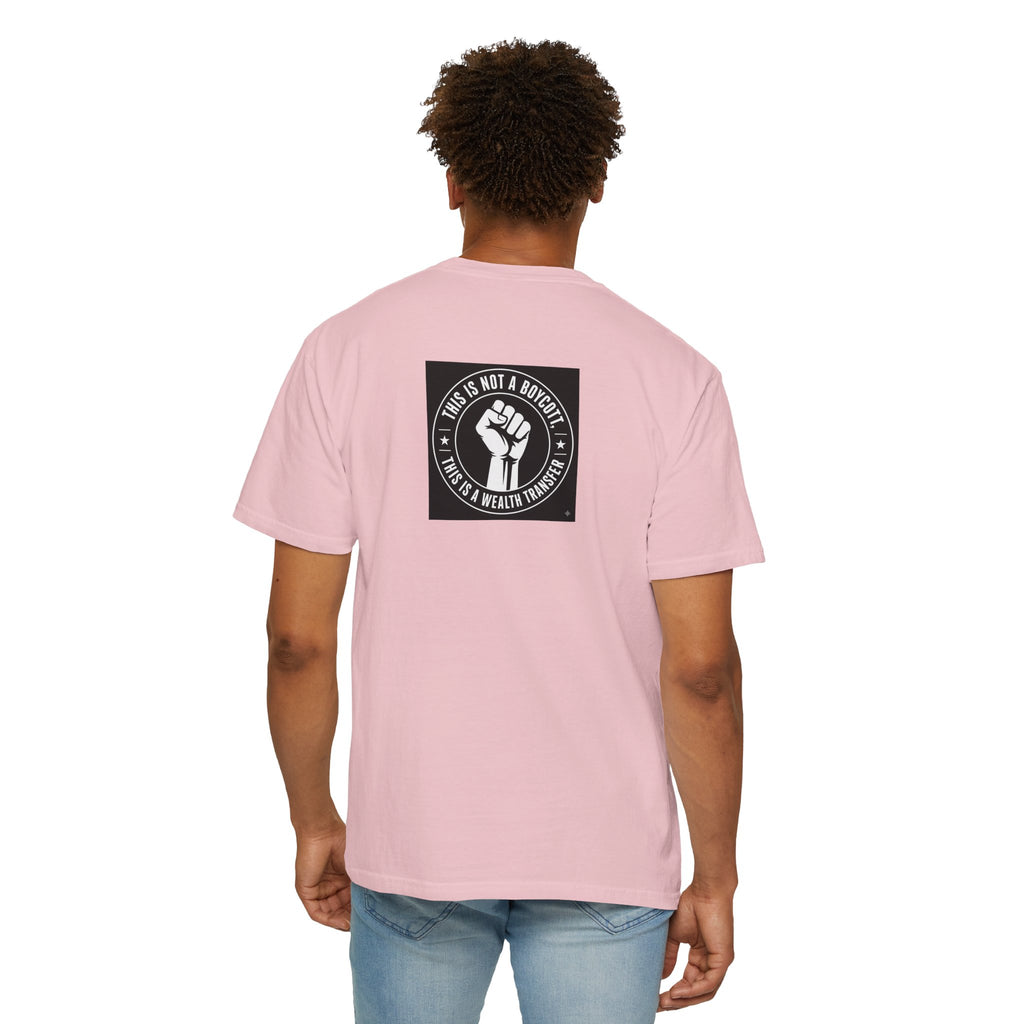 Graphic T-Shirt — Bold Pop-Art Anime Portrait (Front) + “This Is Not A Boycott, It’s A Movement” Fist Emblem (Back)