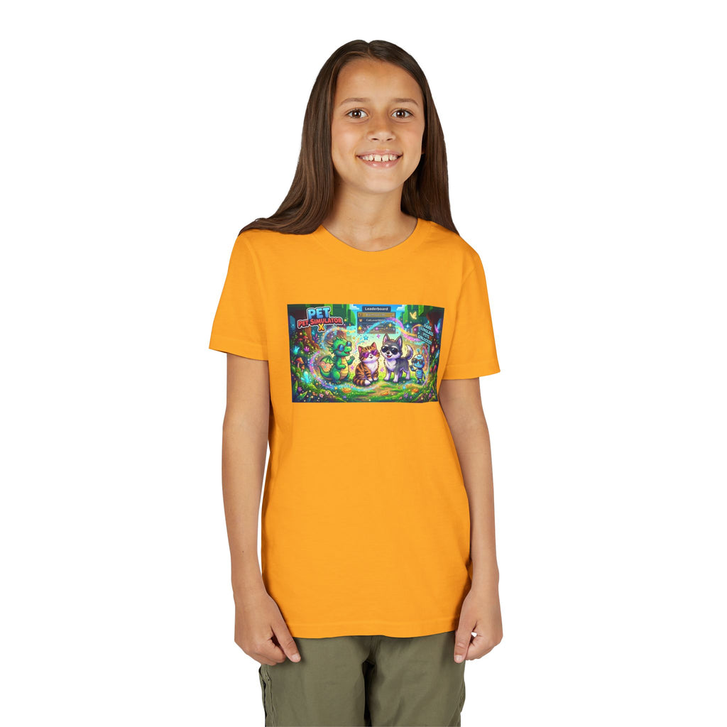 Cute Fantasy Pets Sunglasses Tee — Dragon, Cat, Wolf & Robot Pets