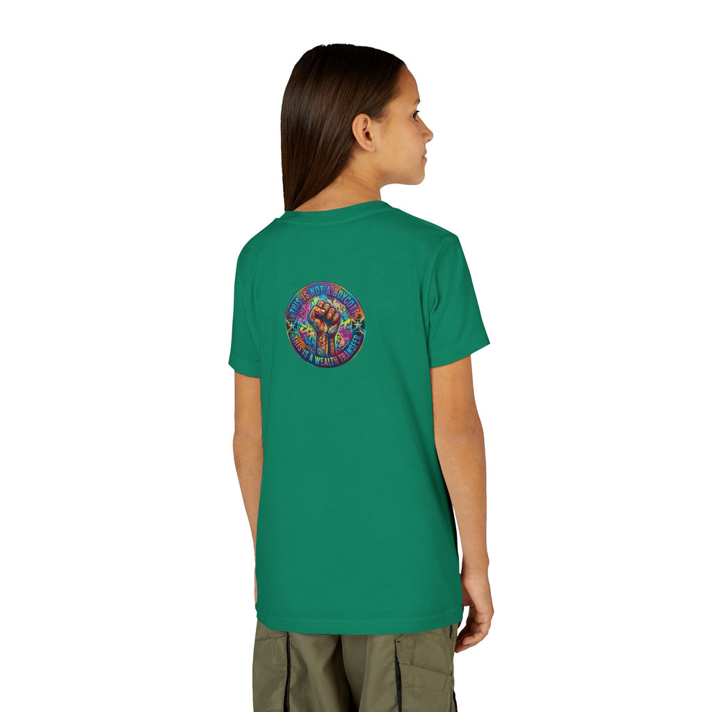 Retro Pixel Explosion Youth Tee — Smiling Avatar, Hearts, Gems & Controllers