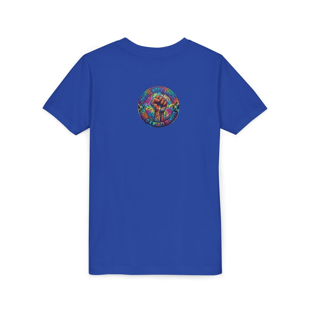 Youth Tee — “BUILD. CREATE. WIN.” Neon Builder City Design