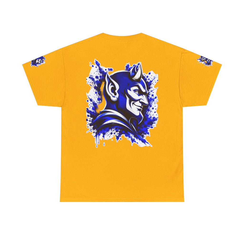 Duke Blue Devils Graphic Tee — Splatter Devil Logo T‑Shirt