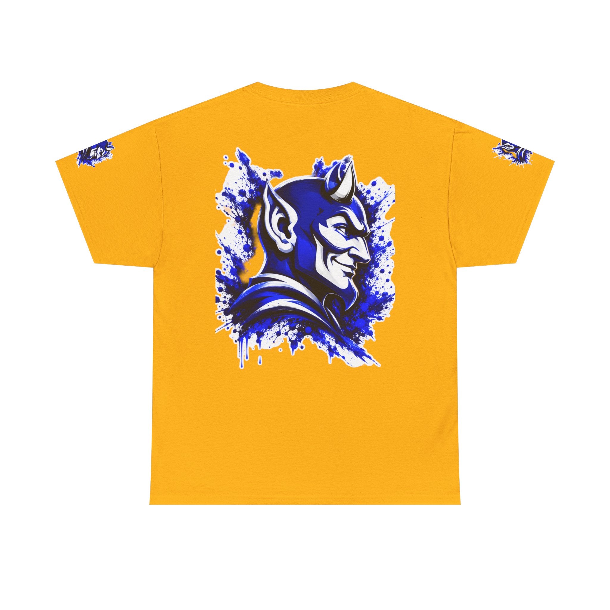 Duke Blue Devils Graphic Tee — Splatter Devil Logo T‑Shirt