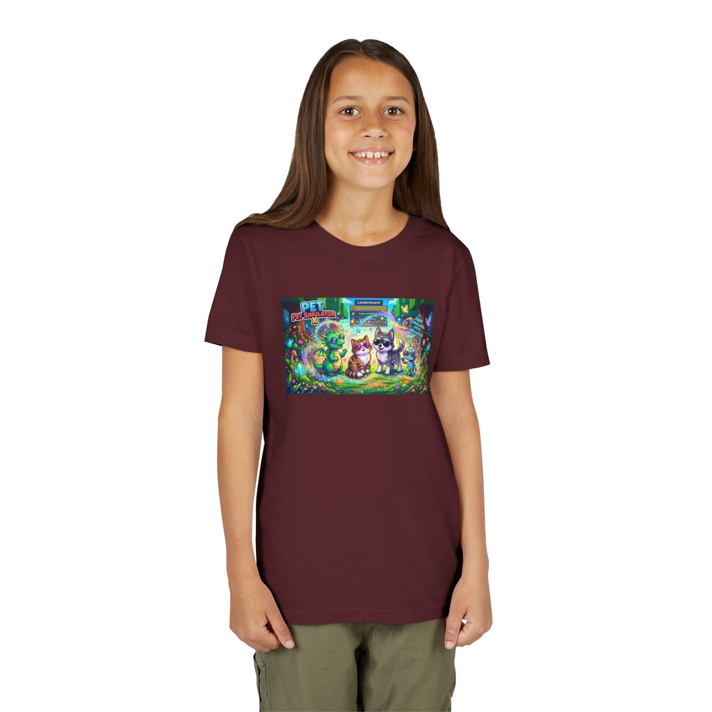Cute Fantasy Pets Sunglasses Tee — Dragon, Cat, Wolf & Robot Pets