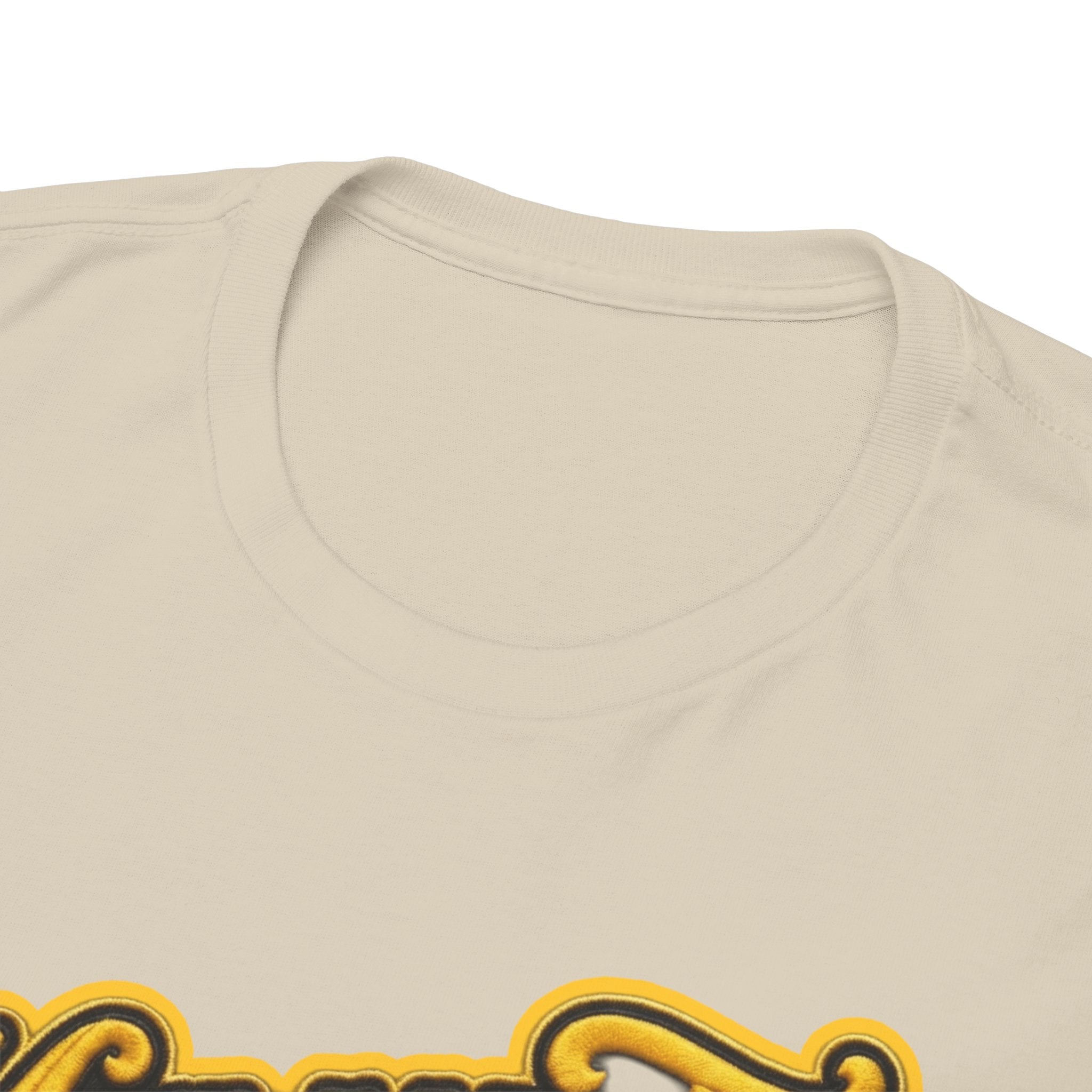 Melanated 19 Graphic Tee — Retro Script Logo & Gold Number Baseball Shirt
