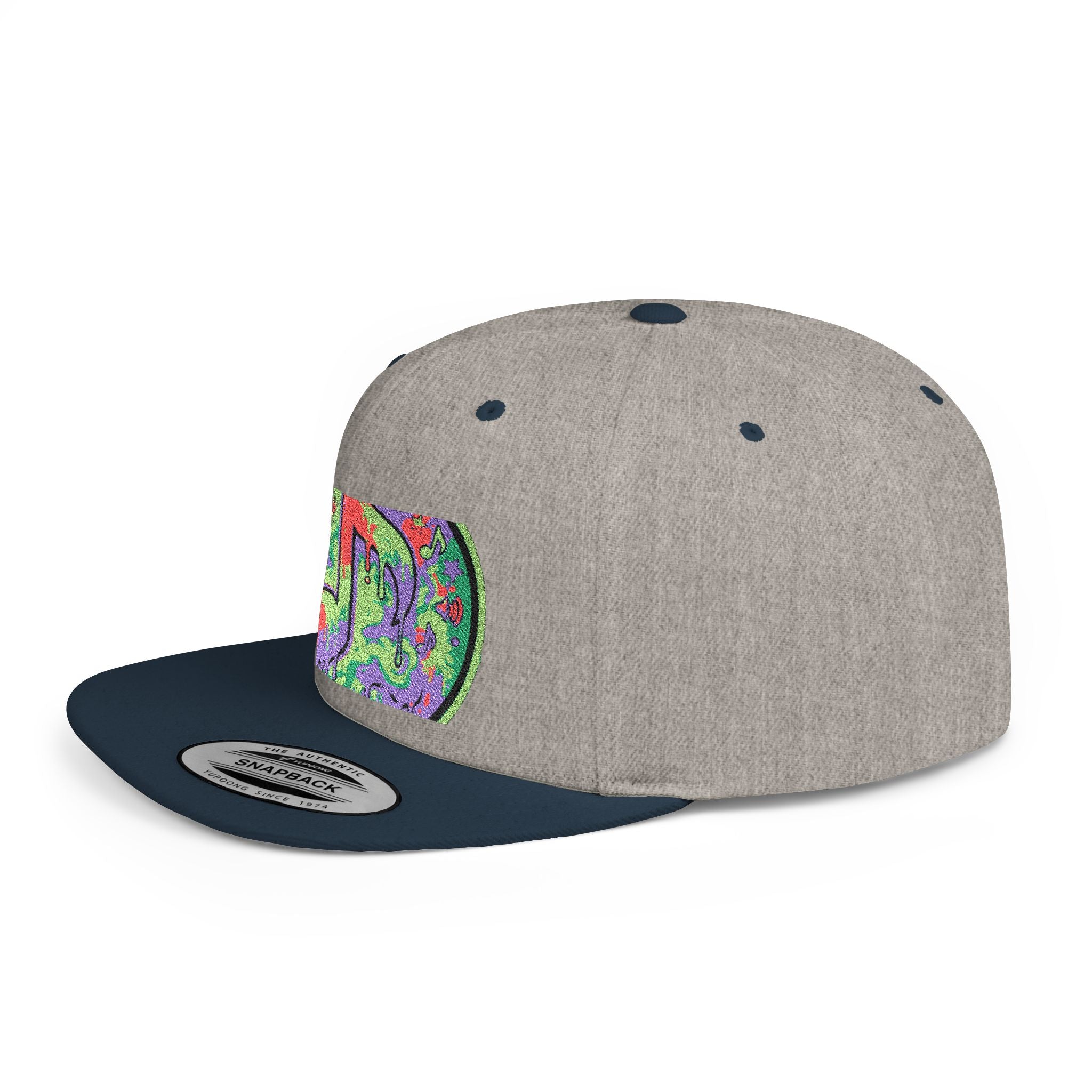 Copy of Copy of Flat Bill Snapback Hat — Retro Dance Crew Graphic Cap