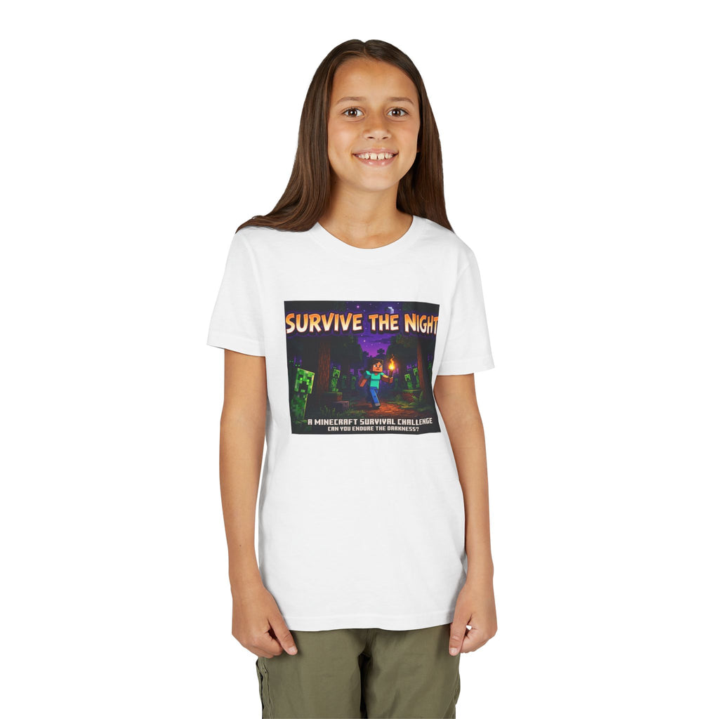 Survive the Night Youth Tee — Glowing Creeper Night Gamer Shirt
