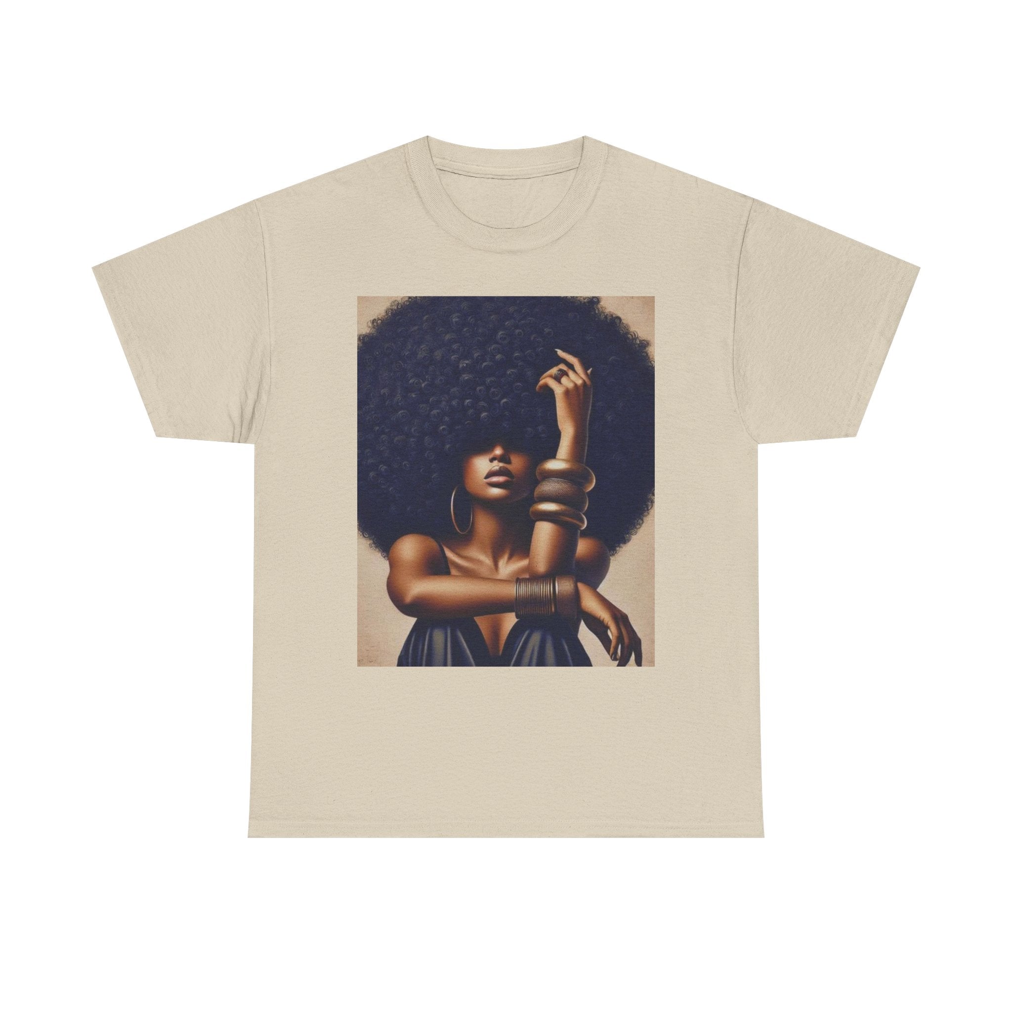 Afro Goddess Portrait Tee — Empowerment Graphic T-Shirt
