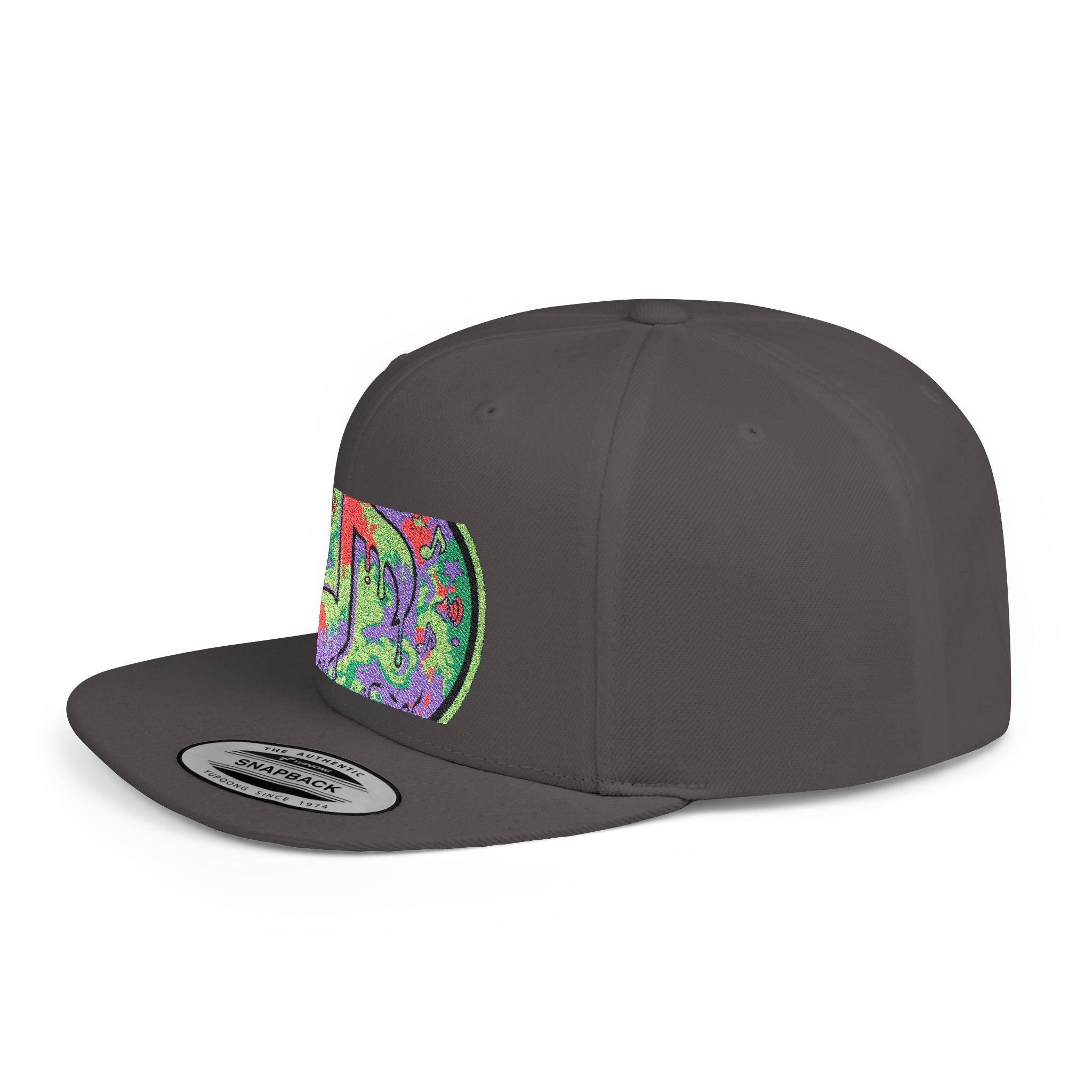 Copy of Copy of Flat Bill Snapback Hat — Retro Dance Crew Graphic Cap